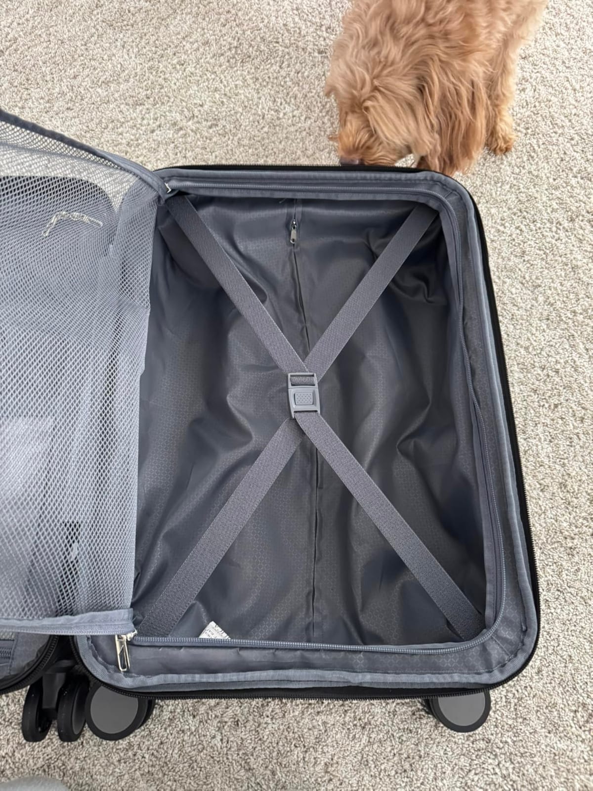KROSER Hardside Expandable Carry On Luggage with Spinner Wheels & Built-in TSA Lock, Durable Suitcase Rolling Luggage with USB Port, Carry-On 20-Inch, Light Blue customer photo 2