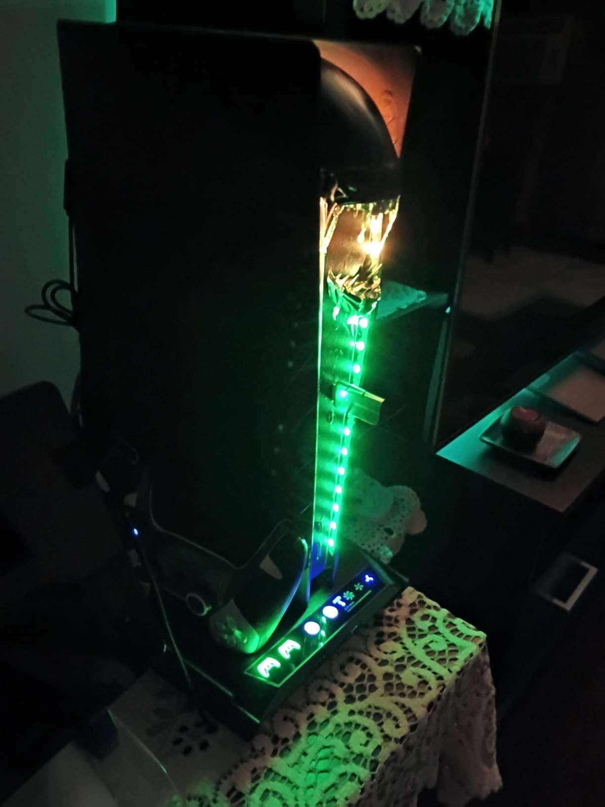 PS5/Slim/Pro Stand for Disc & Digital Console, PS5 Cooling & Charging Station with RGB Lights, PS5 Controller Charger Built-in 3 Level & AUTO Adjustable Fan, Accessories for PlayStation 4 Chargers customer photo 2