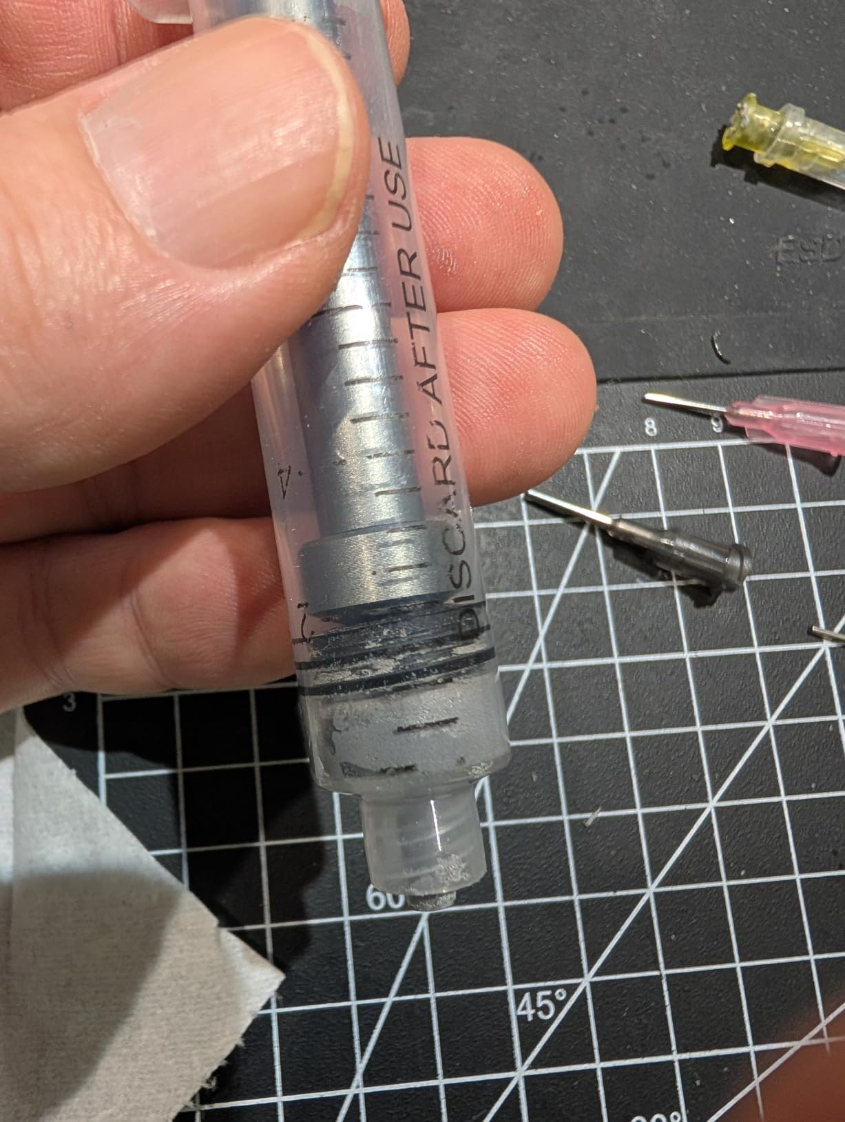 Metal Syringe Plunger Dispenser - Solder Flux - Solder Paste - Mechanic Manual Plunger - Meta online Aluminum Alloy Plunger tool customer photo 2