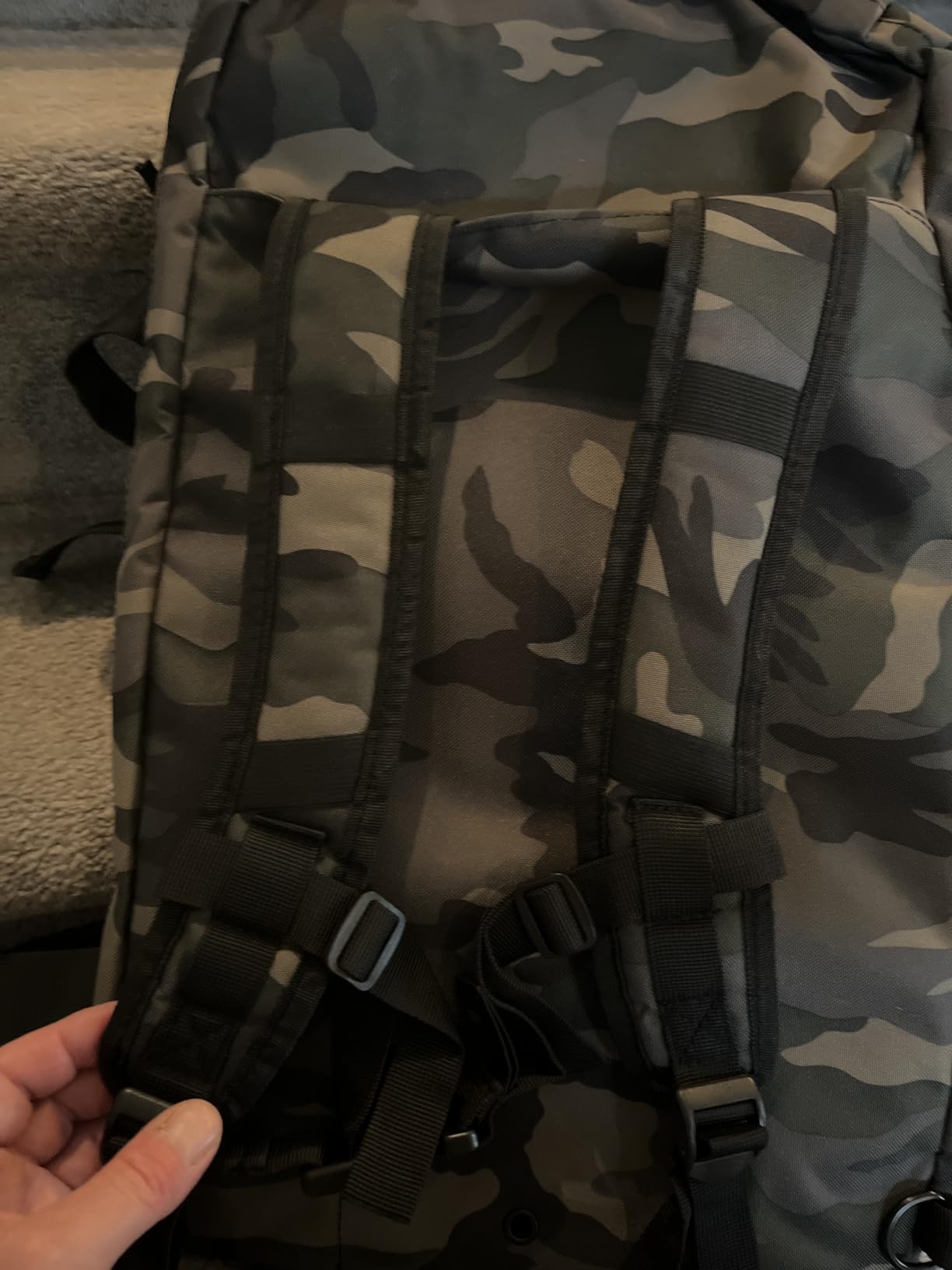 Hannibal Tactical 65L Large Duffle Bag, 3-in-1 Tactical Backpack MOLLE Pack for Sports, Gym, Outdoor, Black customer photo 1