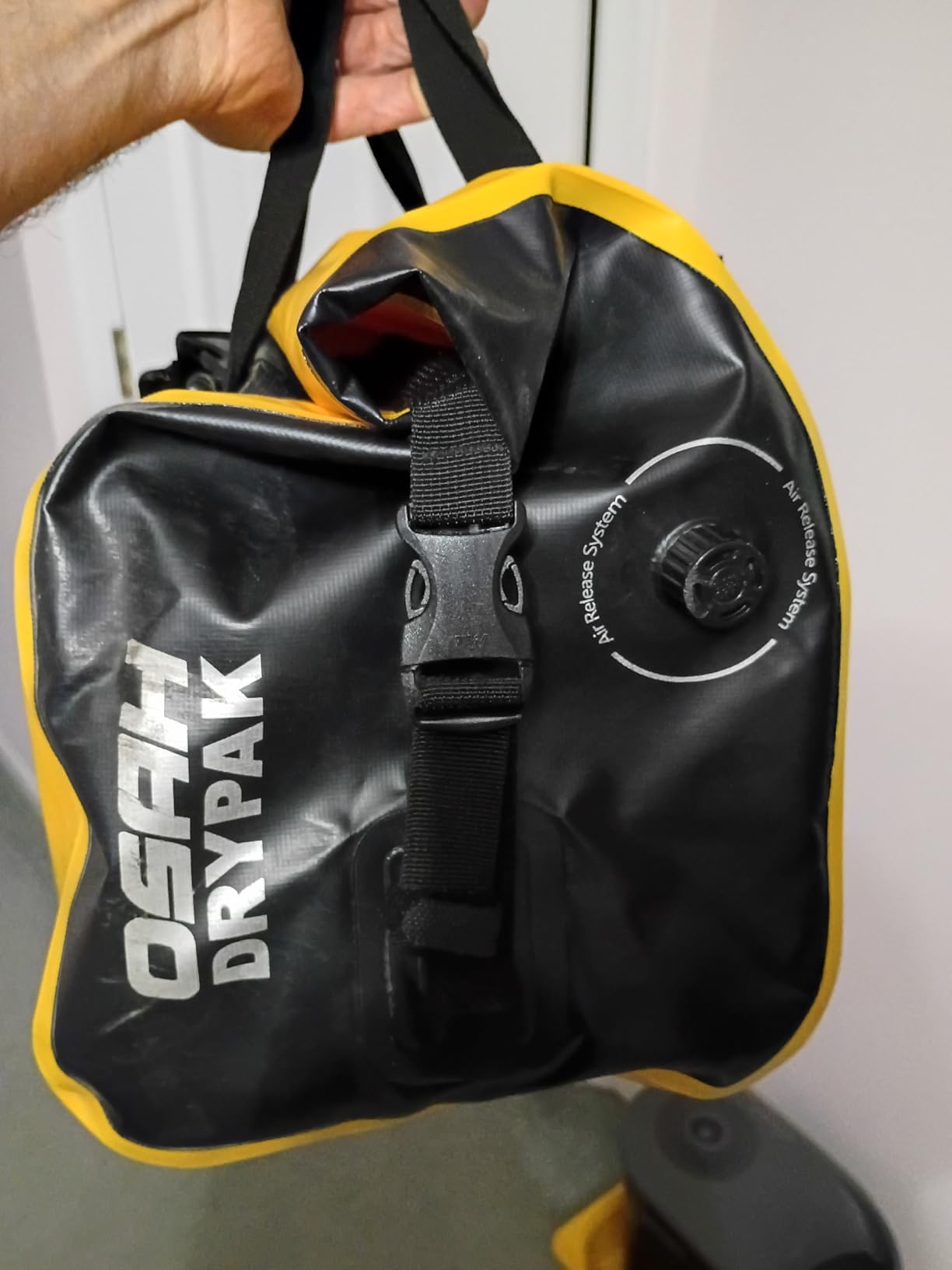 OSAH DRYPAK Waterproof Duffel Bag - Motorcycle Dry Bag Tail Bag with Large Storage Space, Waterproof Luggage Duffle Bags with Outer Mesh Zipper Pocket for Camping, Kayaking, Fishing & Traveling customer photo 2