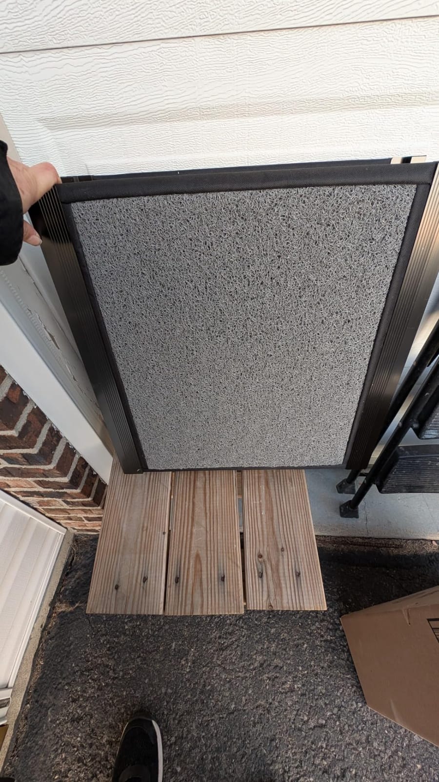 Dog Ramp for Car 𝟕𝟏”𝐱𝟐𝟎” Large Folding Pet Stair Ramps for Truck, SUV, with Non-Slip Surface, Up to 250LBS, Outdoor Dog Car Ramp for Medium & Large Dogs, Portable Pet Steps customer photo 1