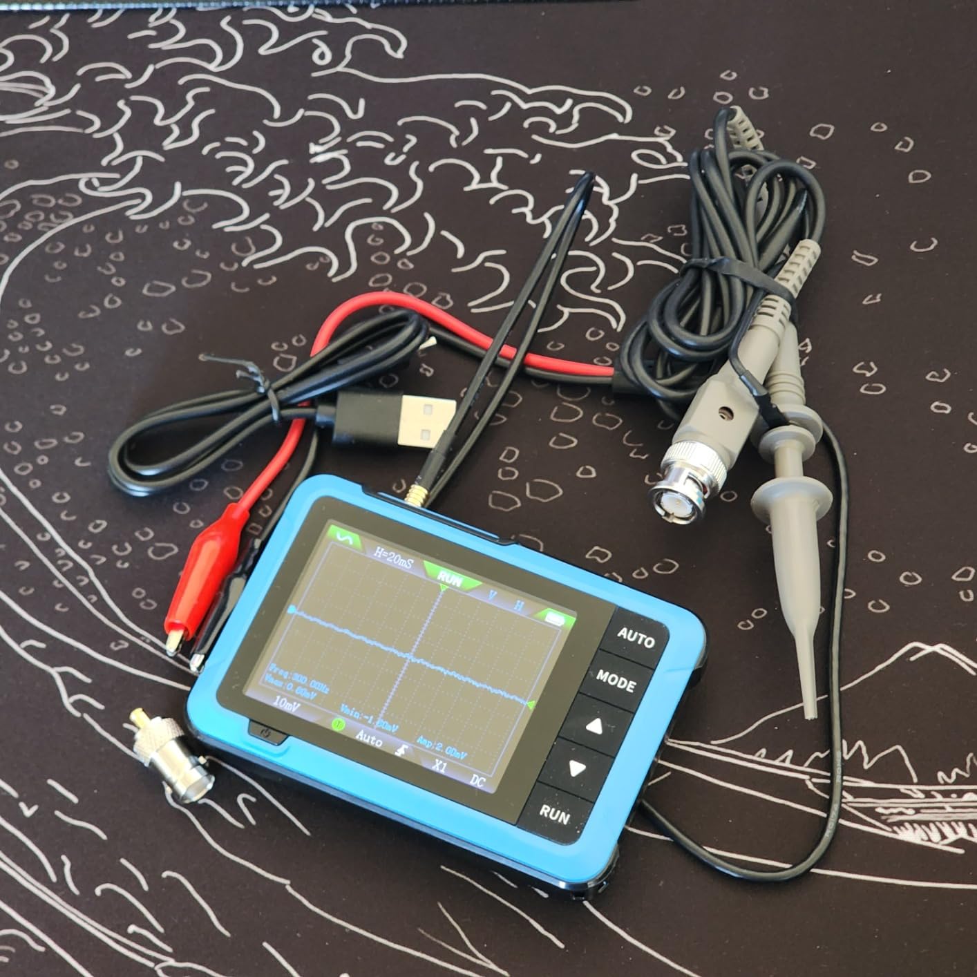 【FNRSI Upgraded 2in1 DSO-510 Oscilloscope with 10X Probe】Digital Portable Oscilloscope/DDS Signal Generator Automotive 2.8 inch TFT, 10MHz Bandwidth, 48MS/s Sampling Rate, Auto Trigger Function customer photo 2