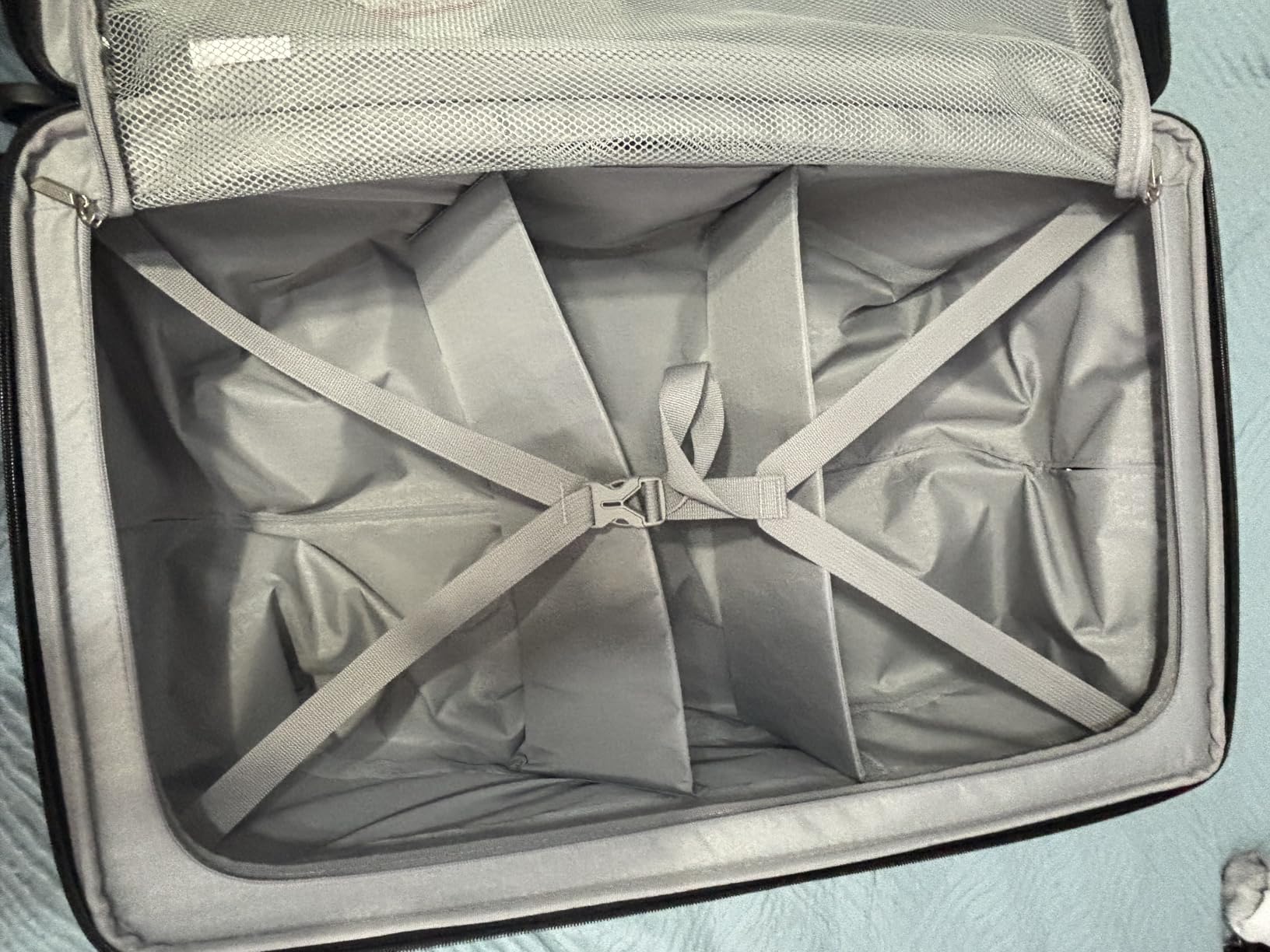 LUGGEX 28 Inch Trunk Luggage with Spinner Wheels, Blue customer photo 2