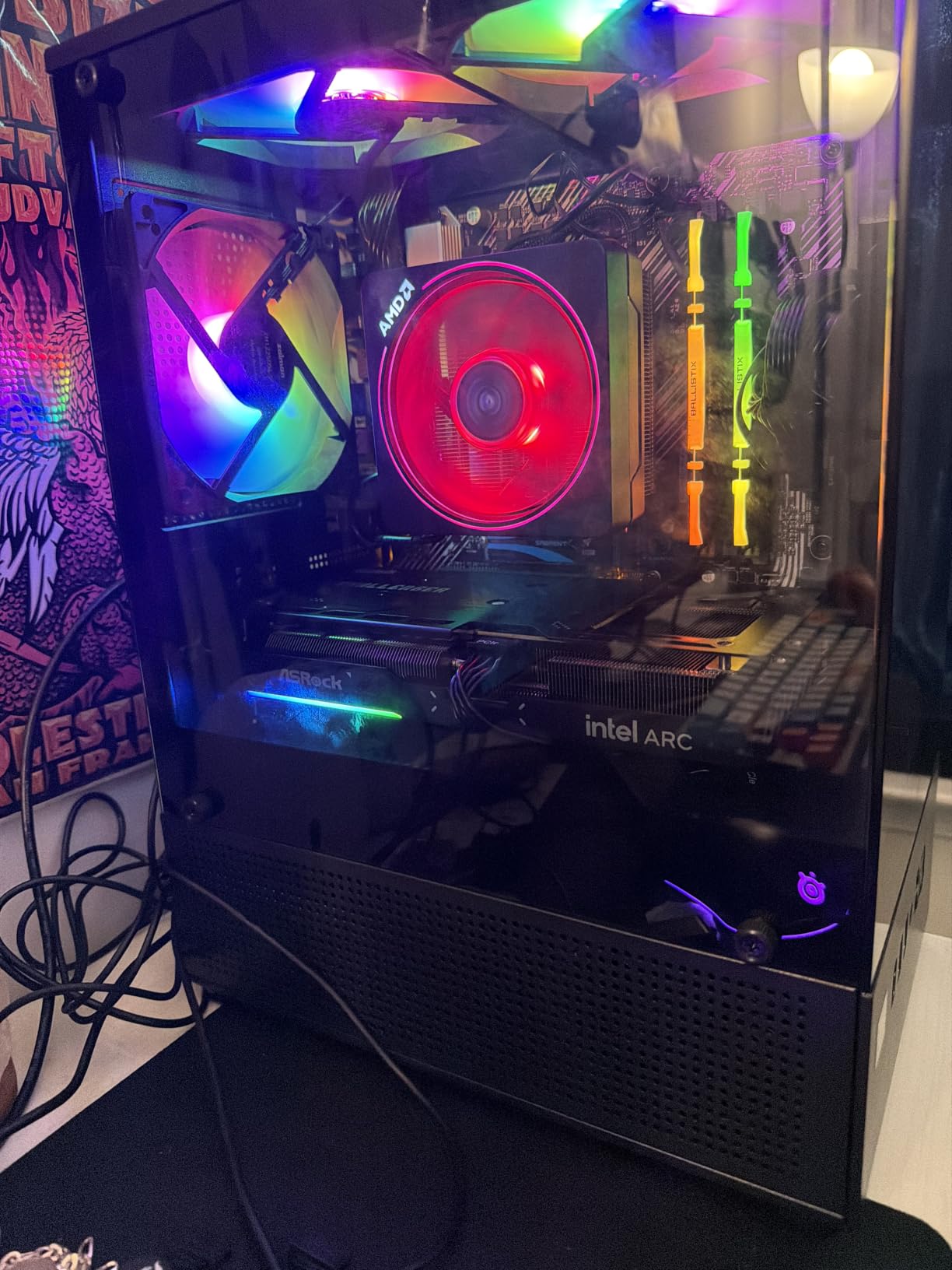 ASRock Intel Arc B570 Challenger 10GB OC GDDR6 Graphics Card, 2600 MHz GPU, 19 Gbps Memory, Dual Fan, Metal Backplate, HDMI 2.1a, DisplayPort 2.1, 0dB Cooling customer photo 2