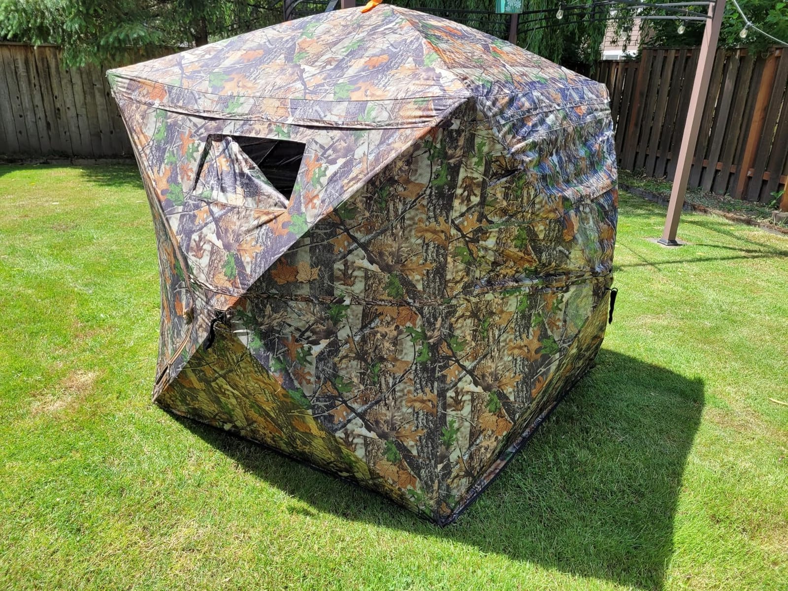 HUNTSEN Portable Hunting Blind - 270°/360°See Through with Floor Mat Dual Door customer photo 1