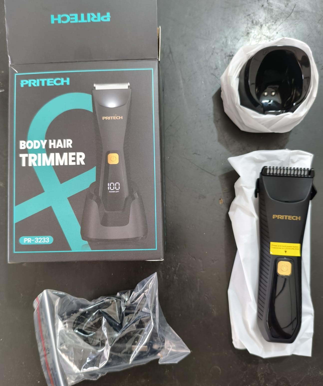 PRITECH Manscape Body Hair Trimmer - Waterproof Pubic Hair Ball Trimmer, Ceramic Blade Shavers Electric Razors for Men with USB-C Charging, Wet/Dry Use, Nick-Free Mens Grooming Kits, Gifts for Men customer photo 2