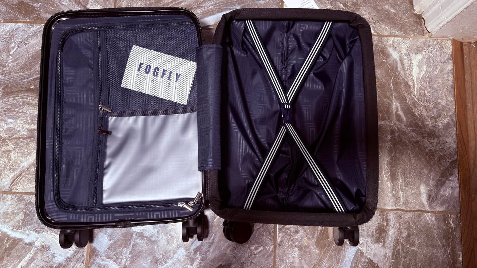 24 Inch Checked Luggage with Front Pocket, Expandable Hardshell Suitcase with Spinner Wheels, Hybrid Travel Bag with Laptop Compartment, TSA Lock & USB Charging Ports, Medium Suitcase for 7-10 Days customer photo 1