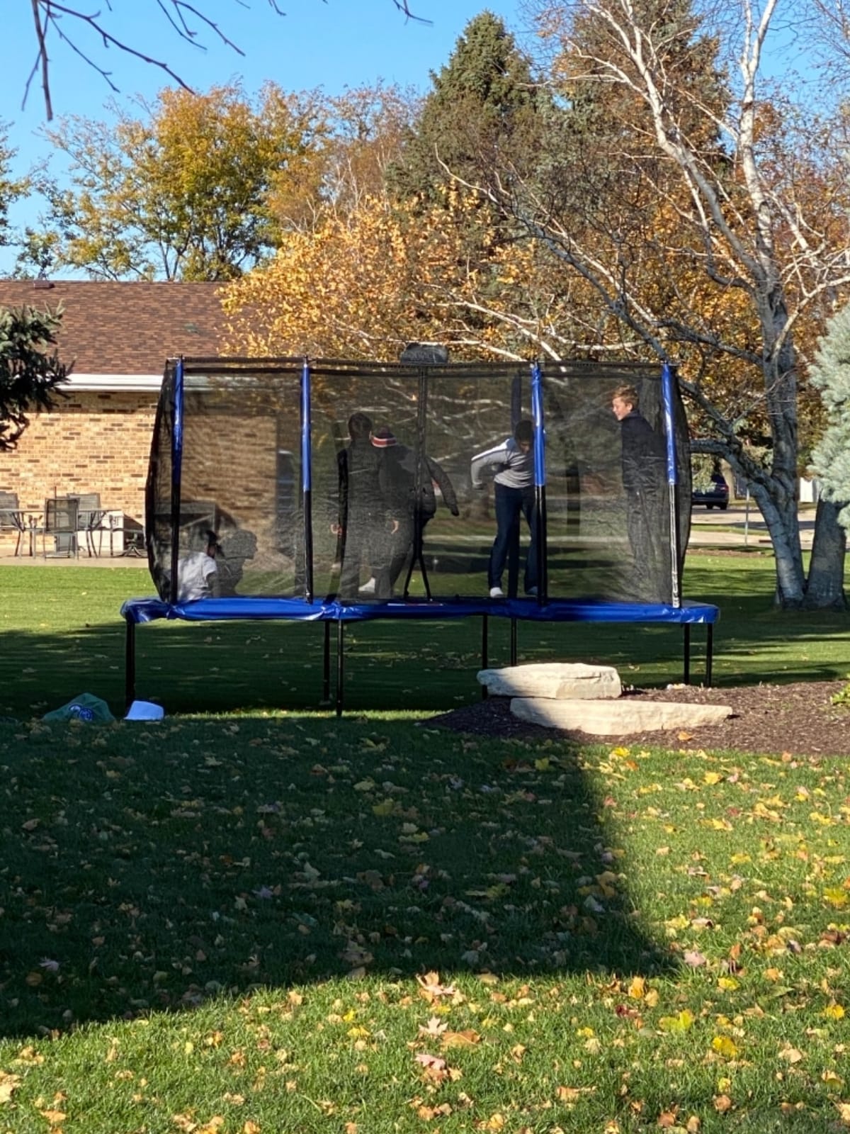 Upper Bounce Rectangle Trampoline Set with Top-Ring Enclosure Net, Outdoor Backyard Recreational, Gymnastics Activity for Kids and Adults, High Weight Capacity 500 lbs customer photo 2