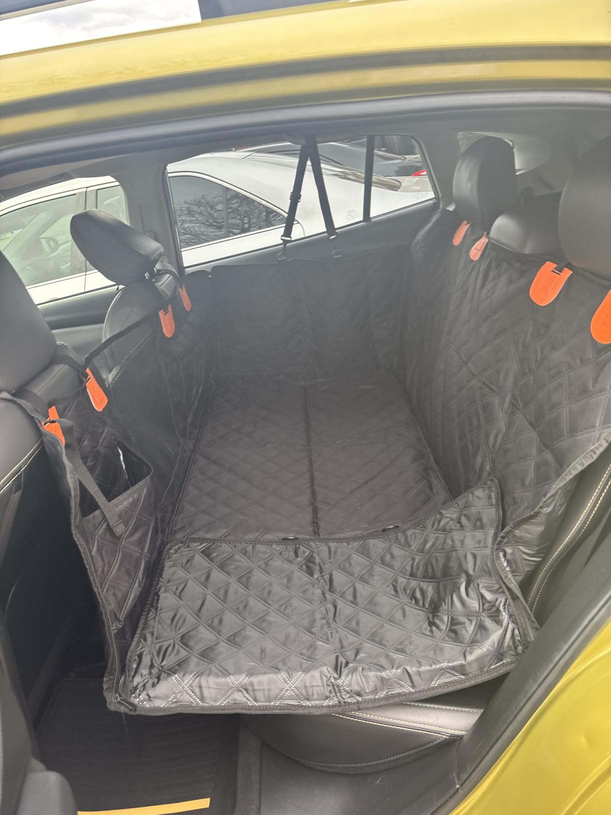 Dog Car Seat Cover for Back Seat, Hard Bottom Hammock Hold 400lbs For Cars customer photo 2