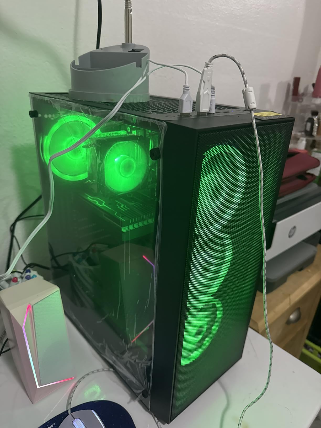 STGAubron Gaming PC Computer Desktop, Intel Core i7 up to 3.9GHz, Radeon RX 580 8G Video Card, 16GB RAM, 1TB SSD, WiFi 6, BT 5.0, RGB Fan x 6, Windows 11 Home customer photo 1