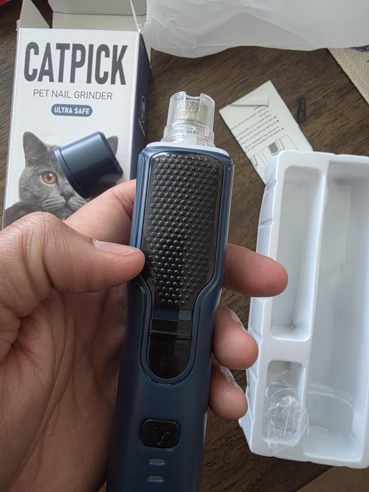 CATPICK 7-Speed Quiet Dog & Cat Nail Grinder with 360° LED for Thick Nails customer photo 1