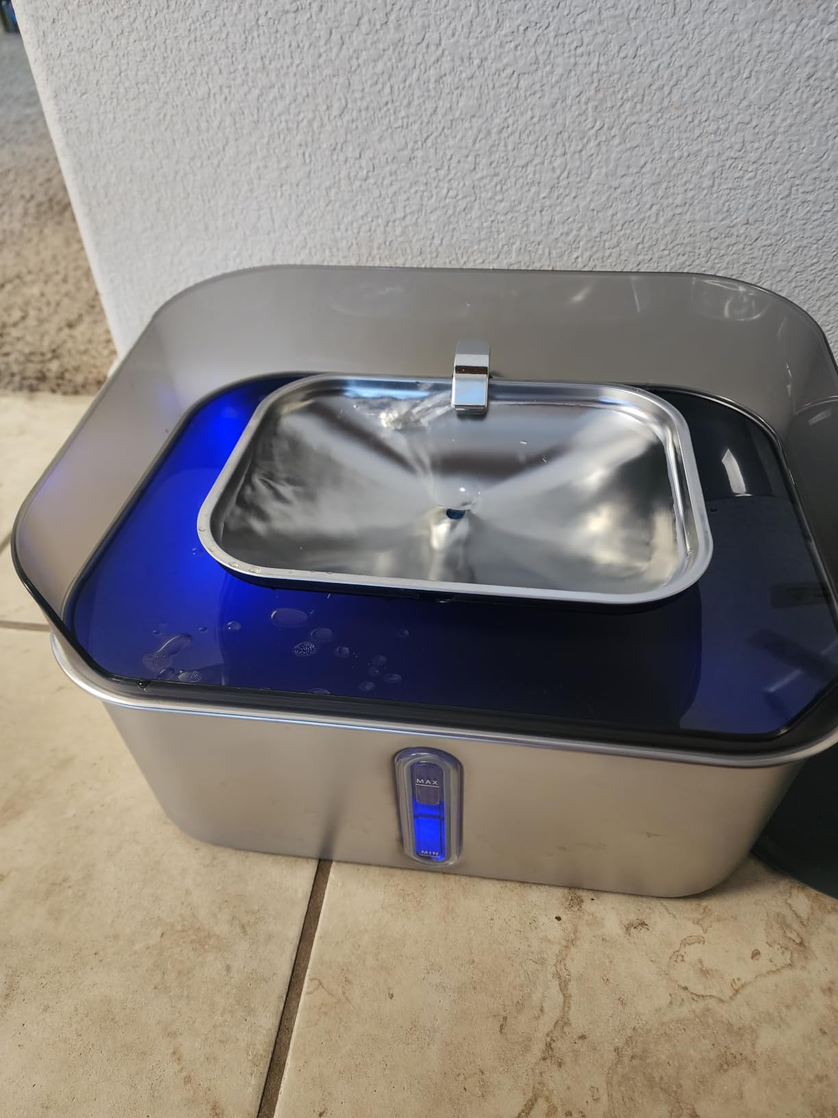 No Spill Dog Water Fountain Stainless Steel, Large 8L/2.1Gal Ultra Quiet customer photo 1
