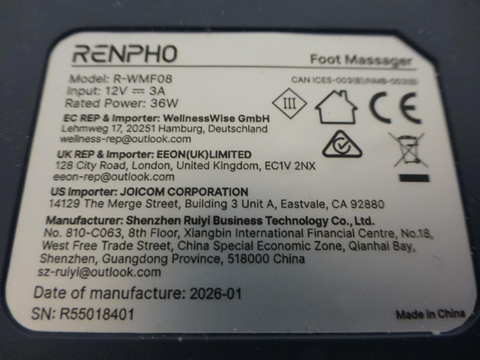 RENPHO Thermacool 2-in-1 FSA Foot Massager with Heat & Cold, HSA Eligible customer photo 2