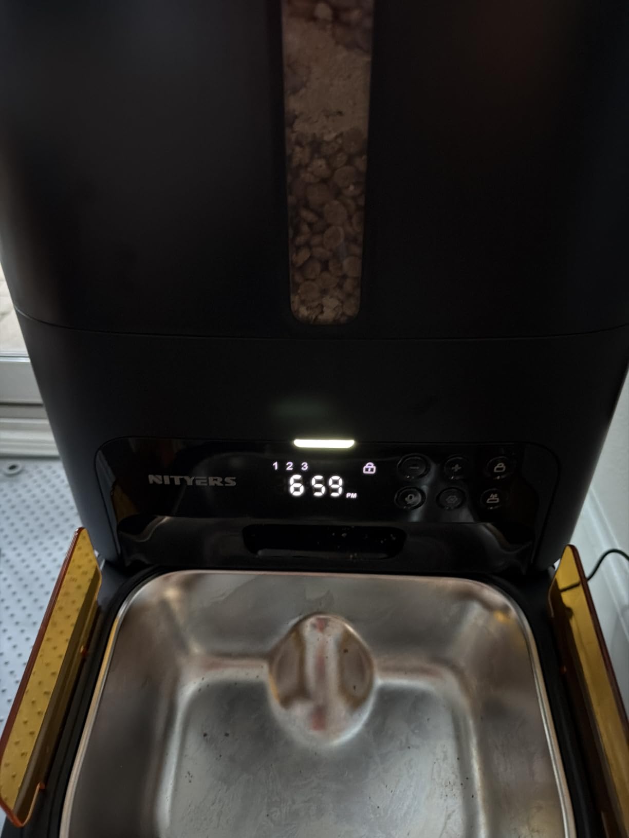 Automatic Dog Feeder for Large Breed with Camera - 15L/ 63 Cups Anti-Clog 5G WiFi Dog Food Dispenser for 2-23mm Kibble, Elevated Stand, Large Food Tray, 1080P HD Video with Night Vision, Keeps Fresh customer photo 1