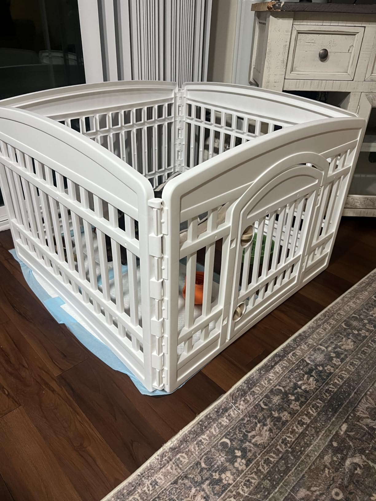 IRIS USA 4-Panel Dog Playpen, Pet Enclosure, Dark Gray customer photo 1