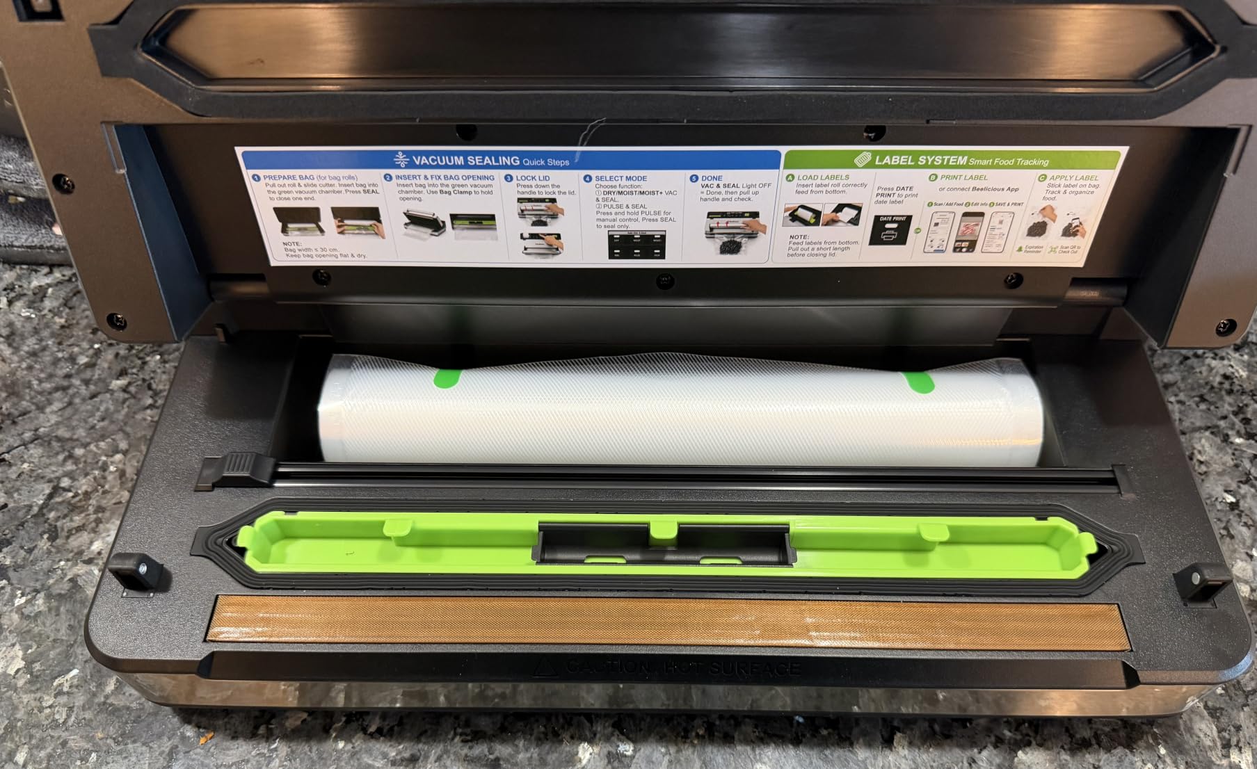 98kPa Smart Vacuum Sealer with FreshTrack Label Printing & Food Manager App customer photo 2