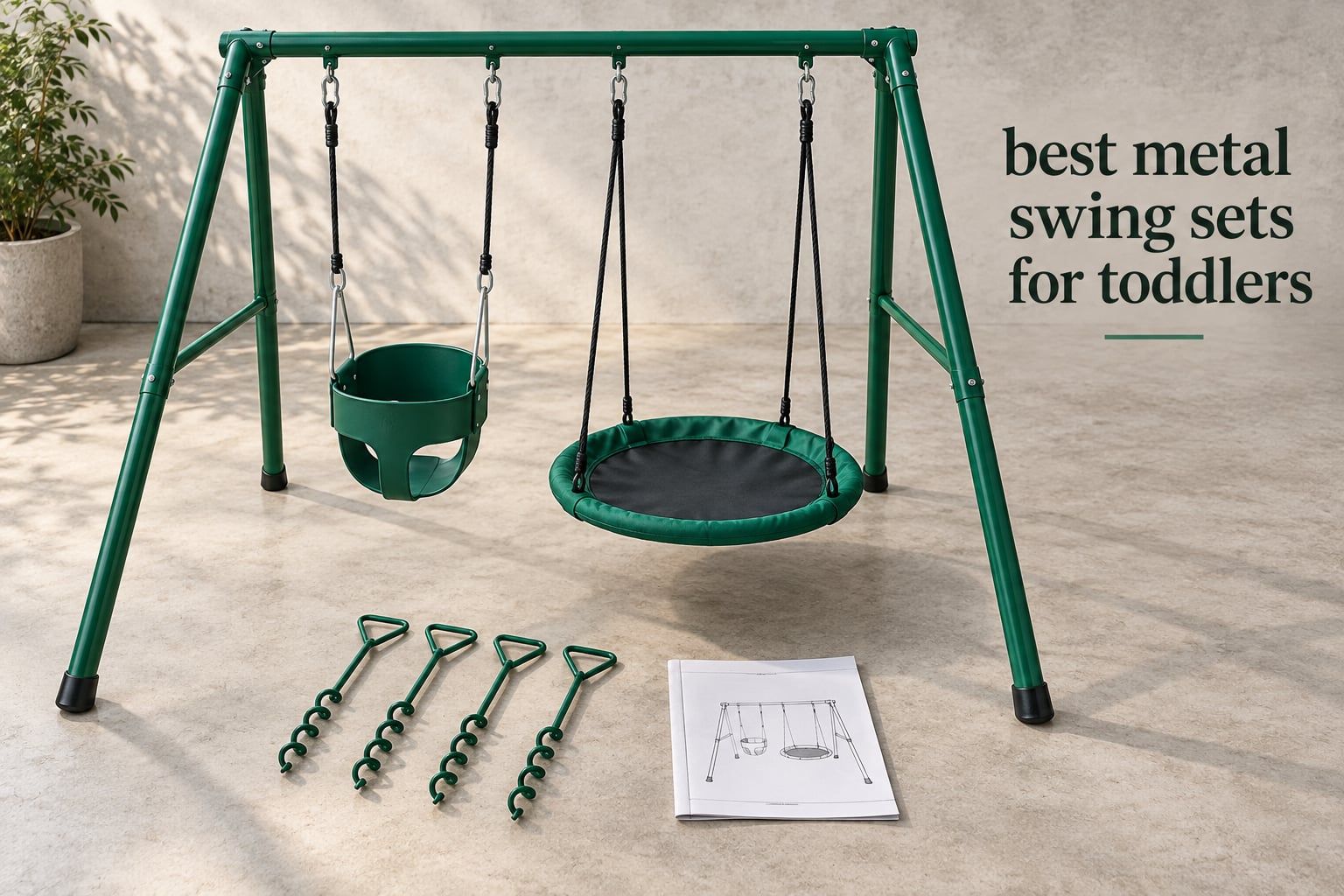 best metal swing sets for toddlers