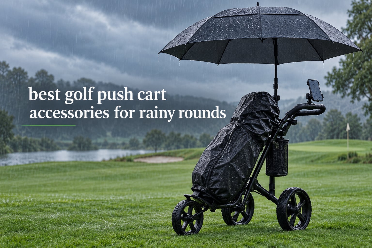 best golf push cart accessories for rainy rounds