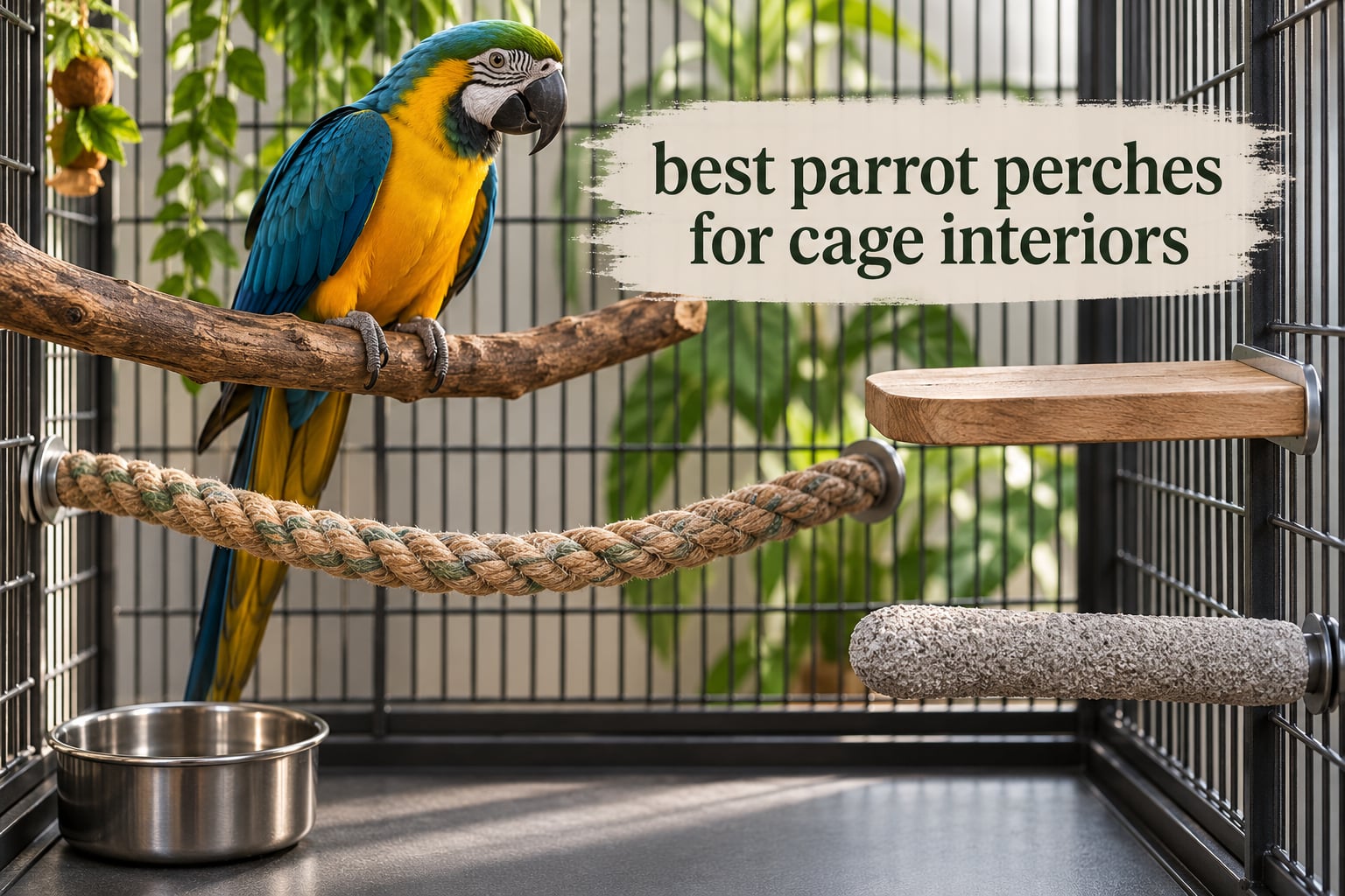 best parrot perches for cage interiors