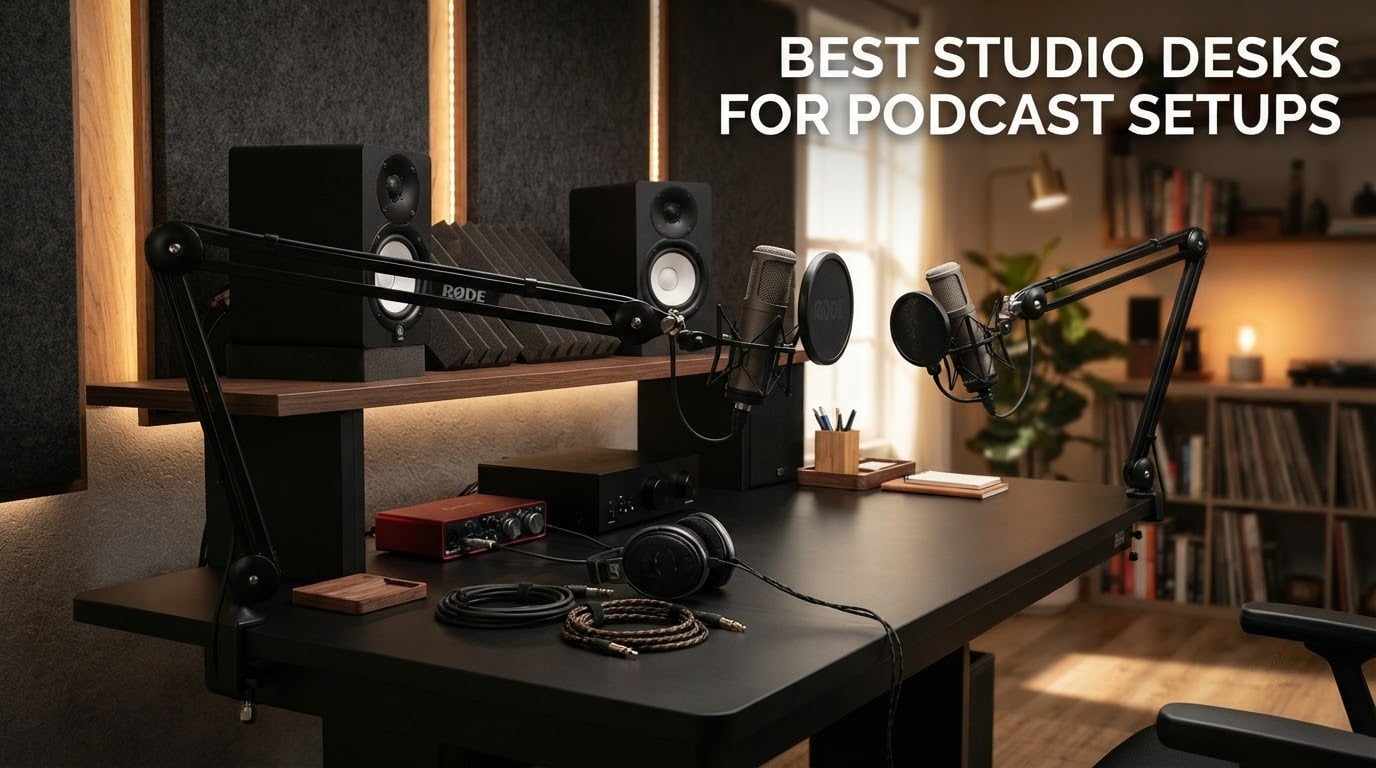 best studio desks for podcast setups