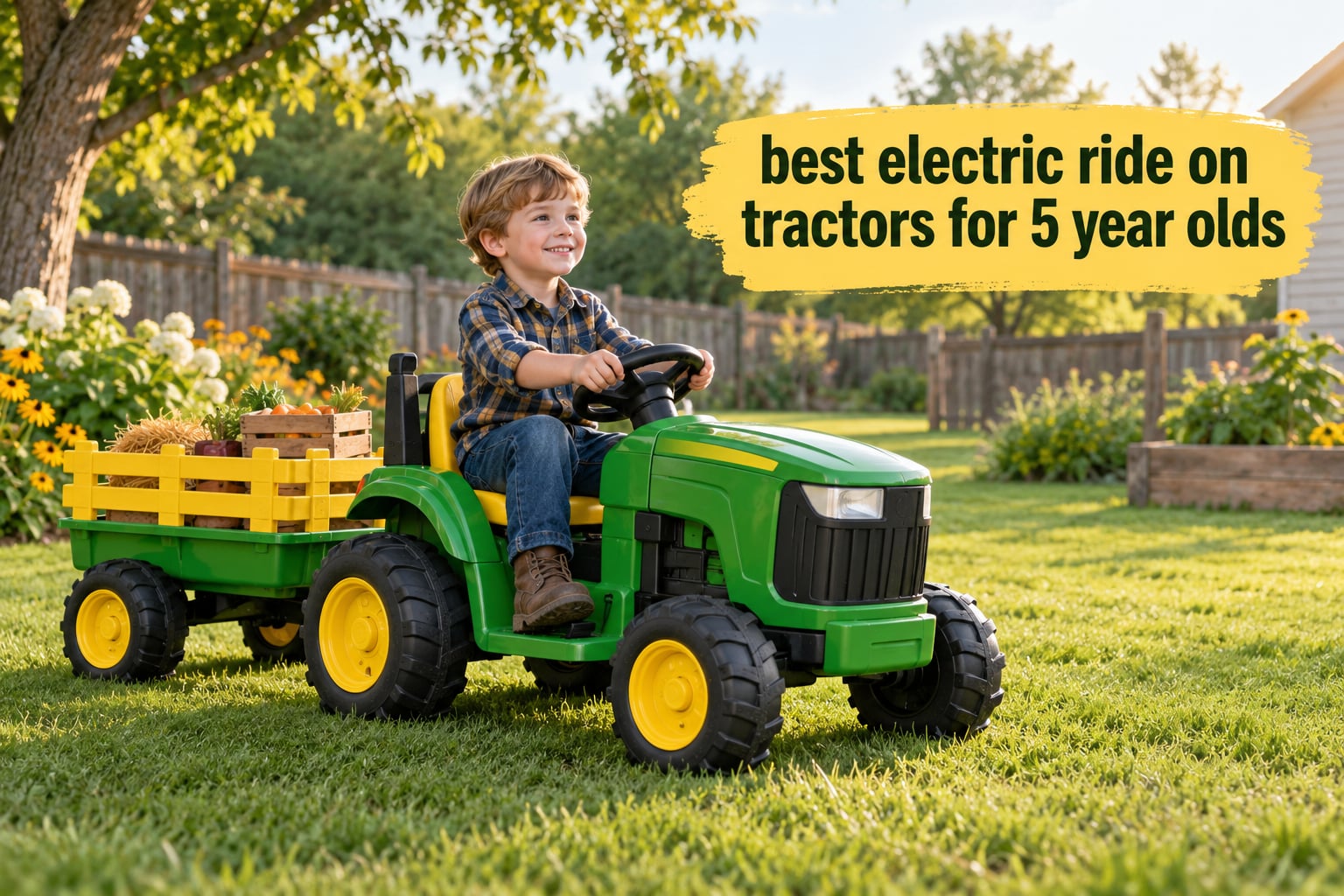 best electric ride on tractors for 5 year olds