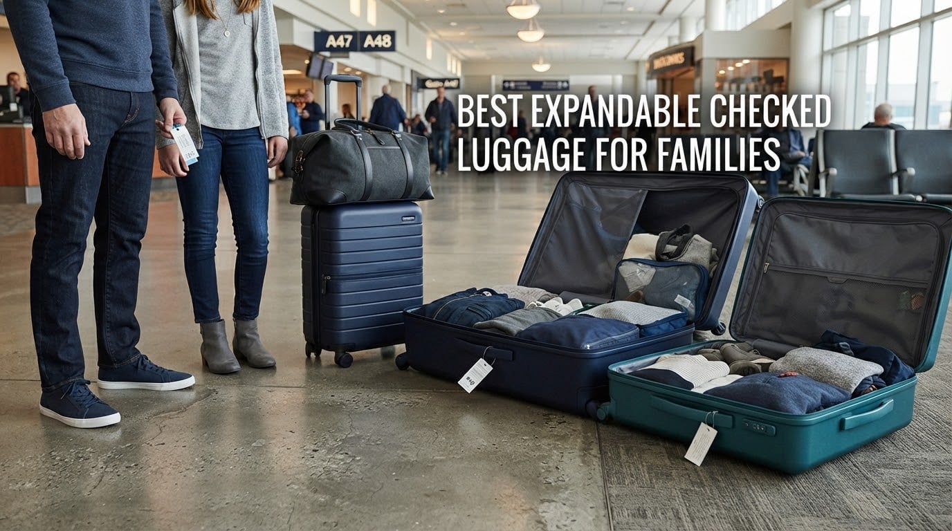 best expandable checked luggage for families