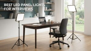best led panel lights for interviews