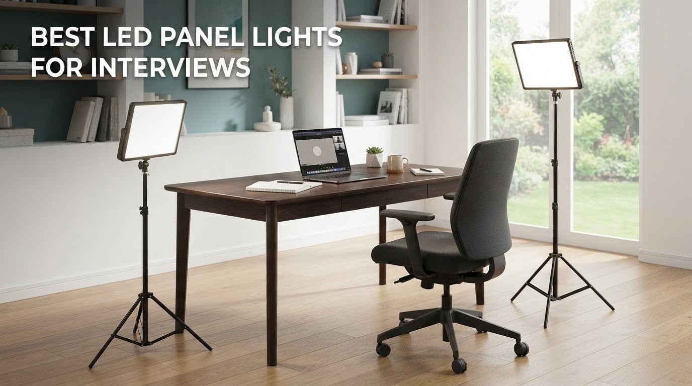 best led panel lights for interviews